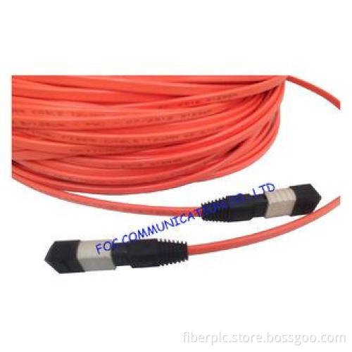 MPO Multi Mode Fiber Optic Patch Cord Low Insertion Loss Fo